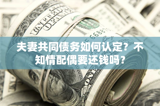 北京夫妻共同债务如何认定？不知情配偶要还钱吗？