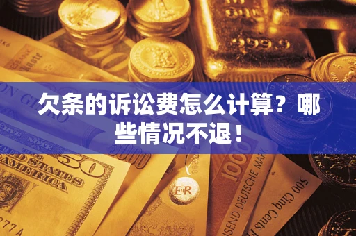 北京欠条的诉讼费怎么计算？哪些情况不退！