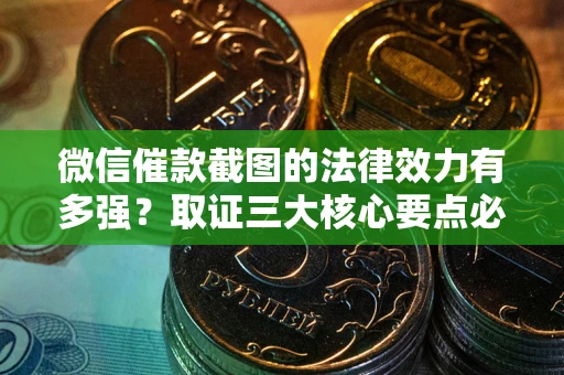 北京微信催款截图的法律效力有多强？取证三大核心要点必须知道！