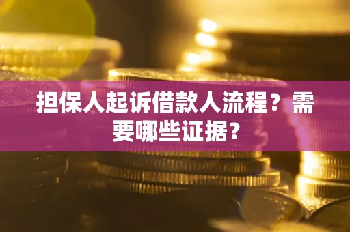北京担保人起诉借款人流程？需要哪些证据？